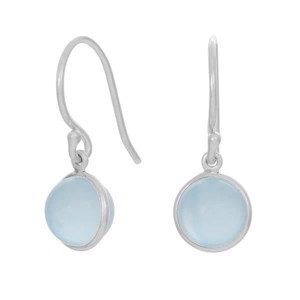 Nordahl Jewellery - SWEETS52 ørebøjler sølv m. blå kalcedon 30290190900